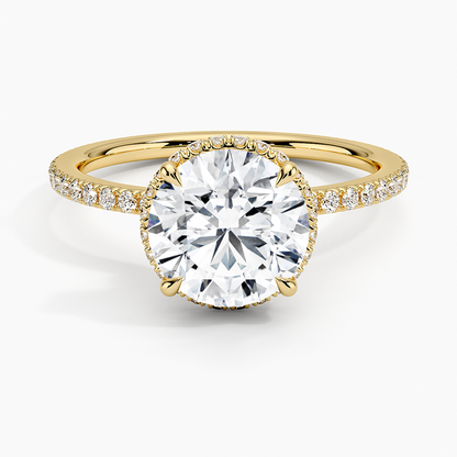 2,40 Karat Halo Tasarım Tektaş Laboratuvar Pırlanta Yüzük 18K - Luminara - Bold Diamonds
