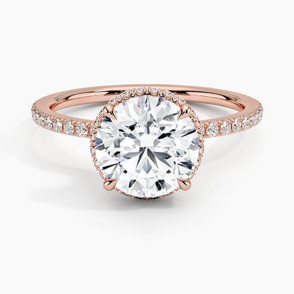 2,40 Karat Halo Tasarım Tektaş Laboratuvar Pırlanta Yüzük 18K - Luminara - Bold Diamonds