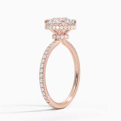 2,40 Karat Halo Tasarım Tektaş Laboratuvar Pırlanta Yüzük 18K - Luminara - Bold Diamonds
