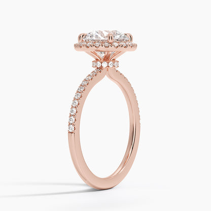 2.40 Karat Halo Tasarım Tektaş Laboratuvar Pırlanta Yüzük 18k - Luxora - Bold Diamonds