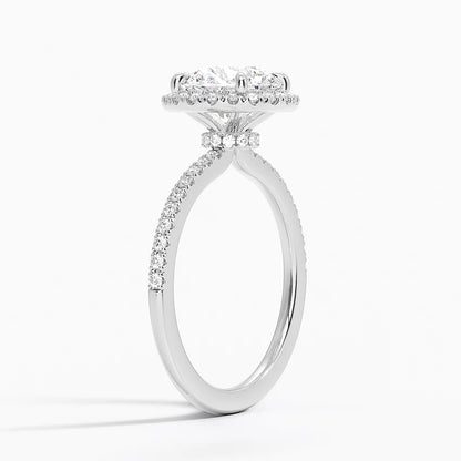 2.40 Karat Halo Tasarım Tektaş Laboratuvar Pırlanta Yüzük 18k - Luxora - Bold Diamonds