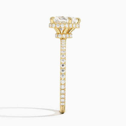 2,40 Karat Kalp Halo Tasarım Tektaş Laboratuvar Pırlanta Yüzük 18K  - Luminara - Bold Diamonds