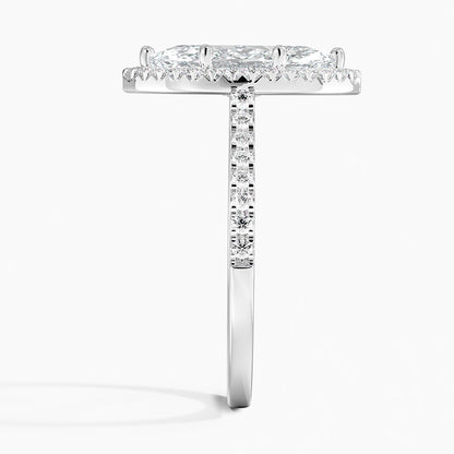 2.40 Karat Marquise Halo Tasarım Tektaş Laboratuvar Pırlanta Yüzük 18k  -Astrala - Bold Diamonds