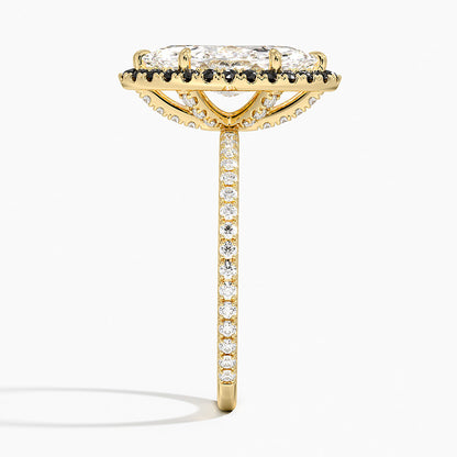2.40 Karat Marquise Halo Tasarım Tektaş Laboratuvar Pırlanta Yüzük 18k  -Halora - Bold Diamonds