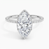 2,40 Karat Marquise Halo Tasarım Tektaş Laboratuvar Pırlanta Yüzük 18K -Luminara - Bold Diamonds