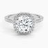 2.40 Karat Oval Halo Tasarım Tektaş Laboratuvar Pırlanta Yüzük  18k -Astrala - Bold Diamonds