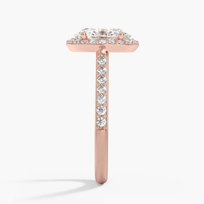 2,40 Karat Oval Halo Tasarım Tektaş Laboratuvar Pırlanta Yüzük 18K -Bellora - Bold Diamonds
