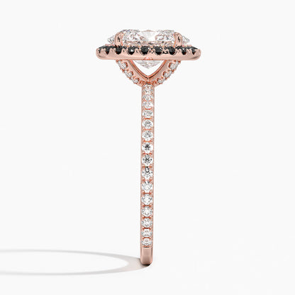 2.40 Karat Oval Halo Tasarım Tektaş Laboratuvar Pırlanta Yüzük 18k  -Halora - Bold Diamonds