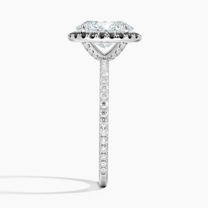 2.40 Karat Oval Halo Tasarım Tektaş Laboratuvar Pırlanta Yüzük 18k  -Halora - Bold Diamonds