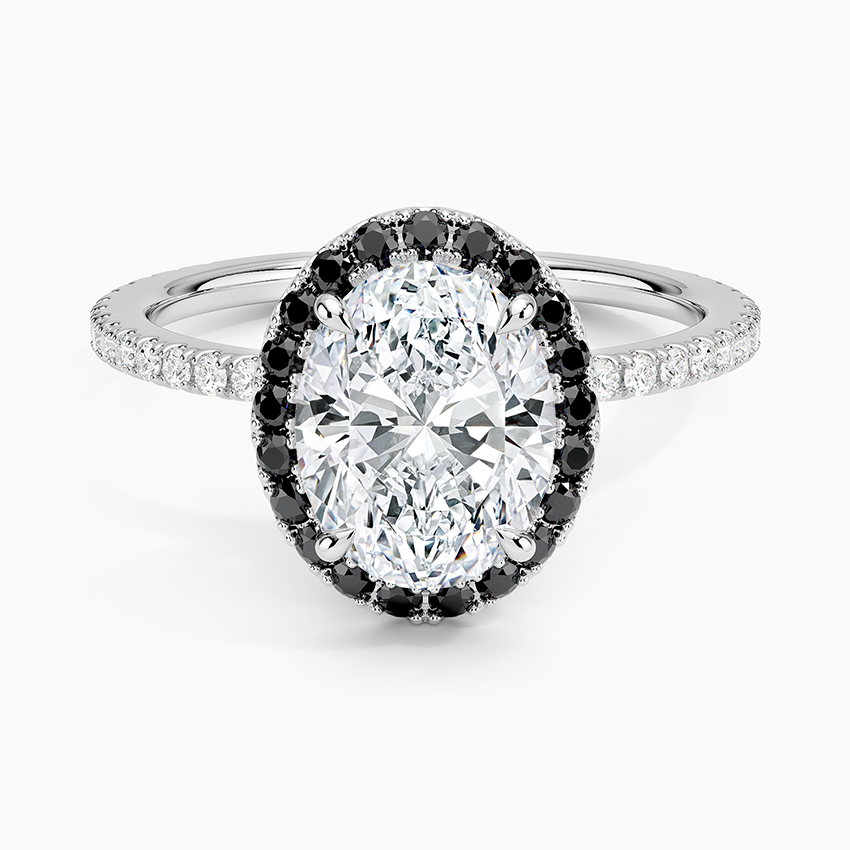 2.40 Karat Oval Halo Tasarım Tektaş Laboratuvar Pırlanta Yüzük 18k  -Halora - Bold Diamonds