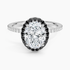 2.40 Karat Oval Halo Tasarım Tektaş Laboratuvar Pırlanta Yüzük 18k  -Halora - Bold Diamonds