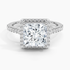 2.40 Karat Prenses Halo Tasarım Tektaş Laboratuvar Pırlanta Yüzük 18k  -Astrala - Bold Diamonds