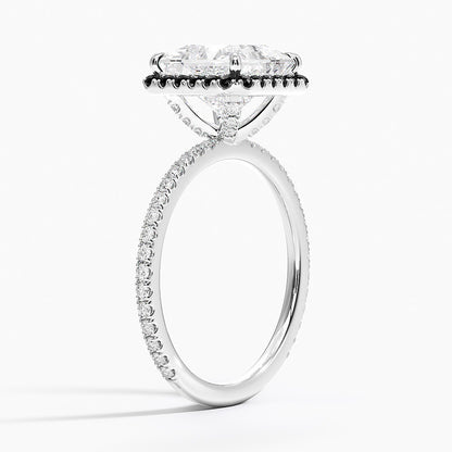 2.40 Karat Prenses Halo Tasarım Tektaş Laboratuvar Pırlanta Yüzük  18k -Halora - Bold Diamonds