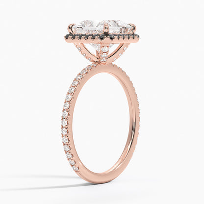2.40 Karat Prenses Halo Tasarım Tektaş Laboratuvar Pırlanta Yüzük  18k -Halora - Bold Diamonds