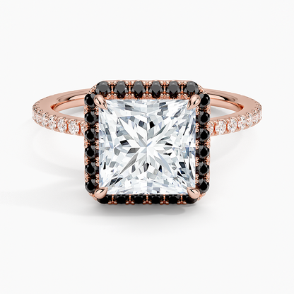 2.40 Karat Prenses Halo Tasarım Tektaş Laboratuvar Pırlanta Yüzük  18k -Halora - Bold Diamonds