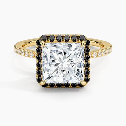 2.40 Karat Prenses Halo Tasarım Tektaş Laboratuvar Pırlanta Yüzük  18k -Halora - Bold Diamonds