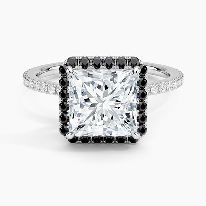 2.40 Karat Prenses Halo Tasarım Tektaş Laboratuvar Pırlanta Yüzük  18k -Halora - Bold Diamonds