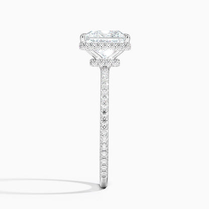 2,40 Karat Prenses Halo Tasarım Tektaş Laboratuvar Pırlanta Yüzük 18K -Luminara - Bold Diamonds
