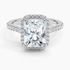 2.40 Karat Radiant Halo Tasarım Tektaş Laboratuvar Pırlanta Yüzük 18k  -Astrala - Bold Diamonds