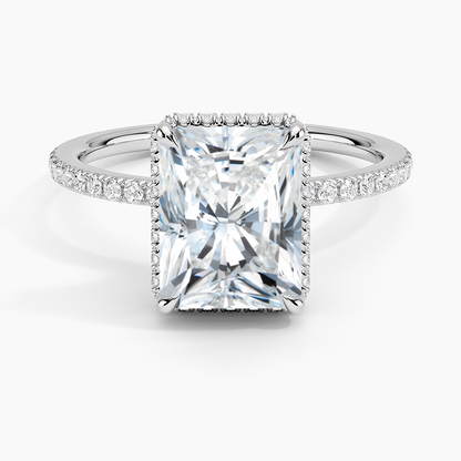 2,40 Karat Radiant Halo Tasarım Tektaş Laboratuvar Pırlanta Yüzük 18K -Luminara - Bold Diamonds