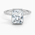 2,40 Karat Radiant Halo Tasarım Tektaş Laboratuvar Pırlanta Yüzük 18K -Luminara - Bold Diamonds