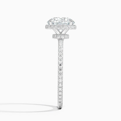 2,40 Karat Radiant Halo Tasarım Tektaş Laboratuvar Pırlanta Yüzük 18K -Luminara - Bold Diamonds