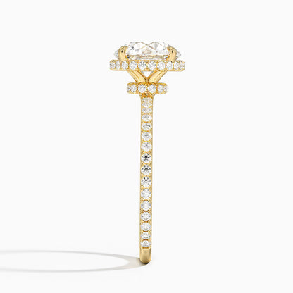 2,40 Karat Radiant Halo Tasarım Tektaş Laboratuvar Pırlanta Yüzük 18K -Luminara - Bold Diamonds