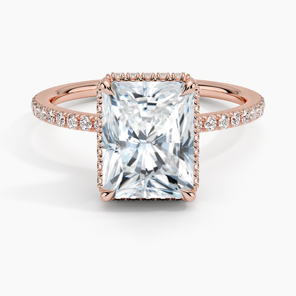 2,40 Karat Radiant Halo Tasarım Tektaş Laboratuvar Pırlanta Yüzük 18K -Luminara - Bold Diamonds