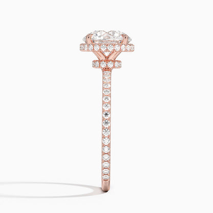 2,40 Karat Radiant Halo Tasarım Tektaş Laboratuvar Pırlanta Yüzük 18K -Luminara - Bold Diamonds