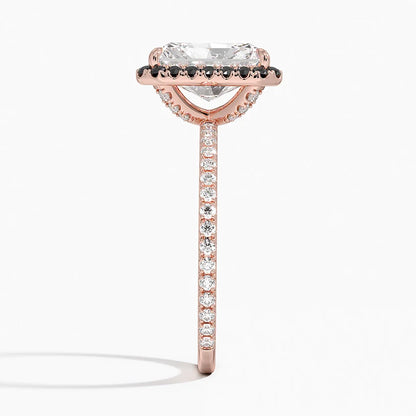 2.40 Karat Radiant Halo Tasarım Tektaş Laboratuvar Pırlanta Yüzük -Halora - Bold Diamonds