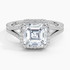 2,50 Karat Asscher Halo Tasarım Tektaş Laboratuvar Pırlanta Yüzük 18K - Aurelia - Bold Diamonds