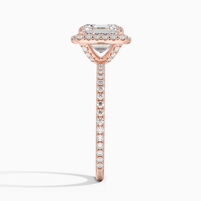 2,50 Karat Asscher Halo Tasarım Tektaş Laboratuvar Pırlanta Yüzük 18K - Celestia - Bold Diamonds