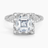 2.50 Karat Asscher Halo Tasarım Tektaş Laboratuvar Pırlanta Yüzük  18k -Elyra - Bold Diamonds