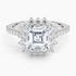 2,50 Karat Asscher Halo Tasarım Tektaş Laboratuvar Pırlanta Yüzük 18K -Seraphina - Bold Diamonds