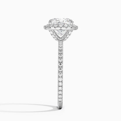 2,50 Karat Cushion Halo Tasarım Tektaş Laboratuvar Pırlanta Yüzük 18K-Celestia - Bold Diamonds