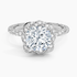 2.50 Karat Cushion Halo Tasarım Tektaş Laboratuvar Pırlanta Yüzük  18k -Elyra - Bold Diamonds