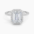 2,50 Karat Emerald Halo Tasarım Tektaş Laboratuvar Pırlanta Yüzük 18K -Celestia - Bold Diamonds