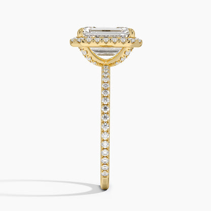 2,50 Karat Emerald Halo Tasarım Tektaş Laboratuvar Pırlanta Yüzük 18K -Celestia - Bold Diamonds