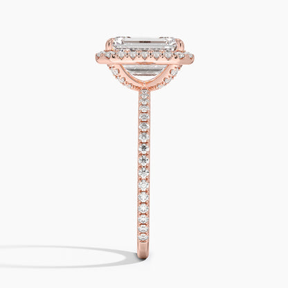 2,50 Karat Emerald Halo Tasarım Tektaş Laboratuvar Pırlanta Yüzük 18K -Celestia - Bold Diamonds