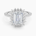 2,50 Karat Emerald Halo Tasarım Tektaş Laboratuvar Pırlanta Yüzük 18K -Seraphina - Bold Diamonds