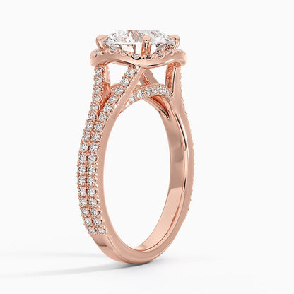 2,50 Karat Halo Tasarım Tektaş Laboratuvar Pırlanta Yüzük 18K -Aurelia - Bold Diamonds