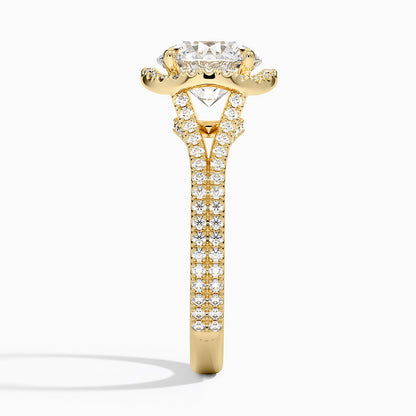 2,50 Karat Halo Tasarım Tektaş Laboratuvar Pırlanta Yüzük 18K -Aurelia - Bold Diamonds