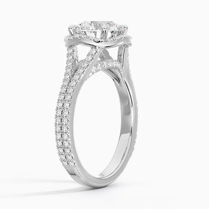 2,50 Karat Halo Tasarım Tektaş Laboratuvar Pırlanta Yüzük 18K -Aurelia - Bold Diamonds