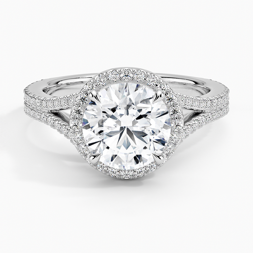 2,50 Karat Halo Tasarım Tektaş Laboratuvar Pırlanta Yüzük 18K -Aurelia - Bold Diamonds