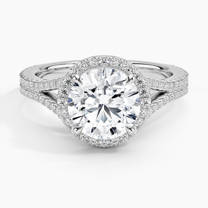 2,50 Karat Halo Tasarım Tektaş Laboratuvar Pırlanta Yüzük 18K -Aurelia - Bold Diamonds