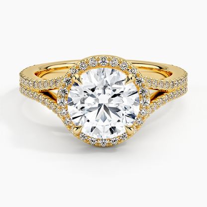 2,50 Karat Halo Tasarım Tektaş Laboratuvar Pırlanta Yüzük 18K -Aurelia - Bold Diamonds