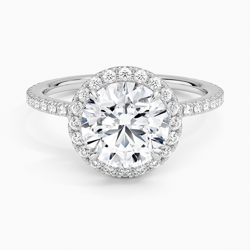 2,50 Karat Halo Tasarım Tektaş Laboratuvar Pırlanta Yüzük 18K -Celestia - Bold Diamonds
