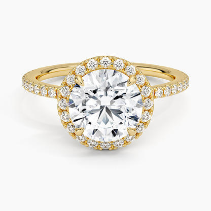 2,50 Karat Halo Tasarım Tektaş Laboratuvar Pırlanta Yüzük 18K -Celestia - Bold Diamonds