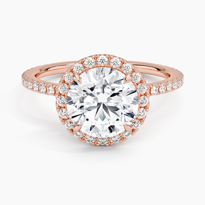 2,50 Karat Halo Tasarım Tektaş Laboratuvar Pırlanta Yüzük 18K -Celestia - Bold Diamonds