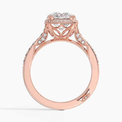 2.50 Karat Halo Tasarım Tektaş Laboratuvar Pırlanta Yüzük 18K  -Clarella - Bold Diamonds